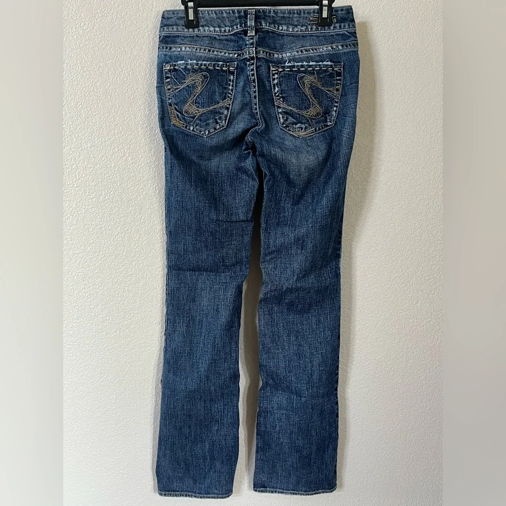 Silver Jeans Julia Women's Boot Cut Western Glove Works Denim Size W28 / L34 - Picture 4 of 10